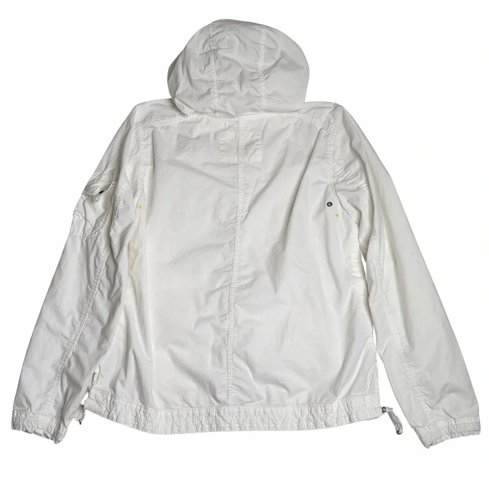 Eddie‎ Bauer Lightweight Hooded Utility Jacket Cotton Stretch White Men’s L Tall - Picture 3 of 6